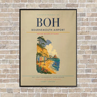 Thumbnail for Bournemouth Airport BOH - Canvas Framed - Beige