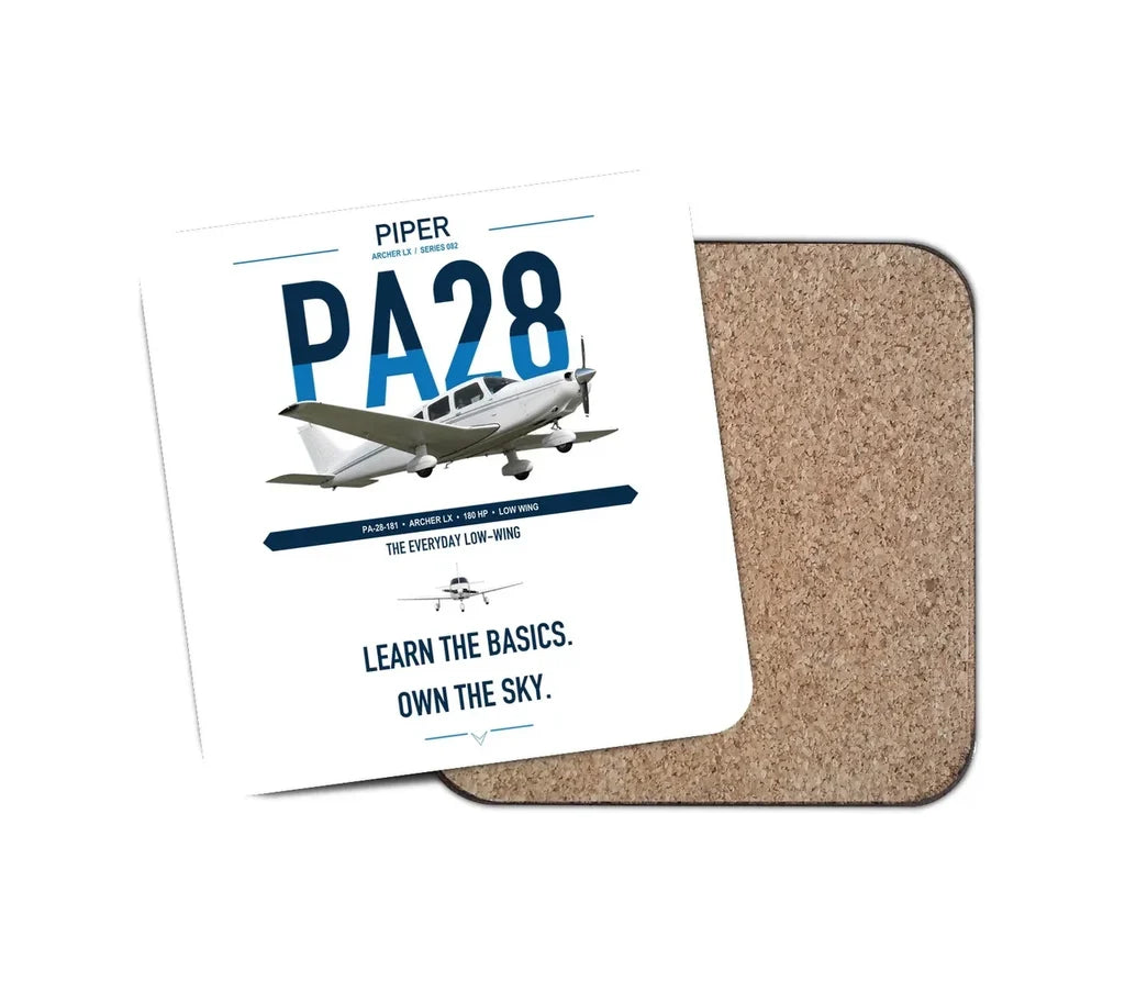 Piper PA-28-181 Archer LX design on white 1 piece coaster