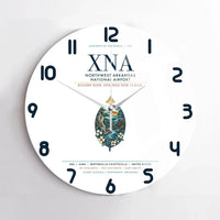 Thumbnail for Northwest Arkansas National Airport (XNA) design on white no frame wall clock