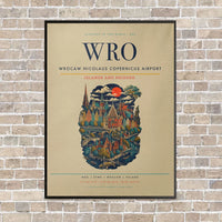 Thumbnail for Wrocaw Nicolaus Copernicus Airport WRO - Canvas Framed - Beige