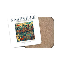 Thumbnail for NASHVILLE - Poster - Coaster - White