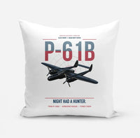 Thumbnail for P-61B Black Widow design on white pillow