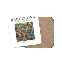Thumbnail for BARCELONA - Poster - Coaster - White