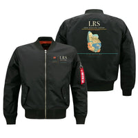 Thumbnail for Leros Municipal Airport (LRS) design on black bomber jacket