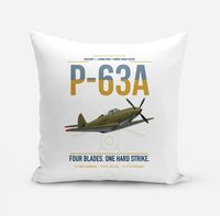 Thumbnail for P-63A Kingcobra design on white pillow
