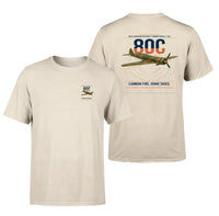 Thumbnail for IAR 80C design on beige t-shirt, double-side print
