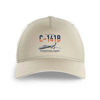 Thumbnail for C-141B Starlifter design on beige printed hat