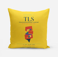 Thumbnail for Toulouse-Blagnac Airport (TLS) design on yellow pillow