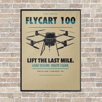 Thumbnail for DJI FlyCart 100 vertical canvas print - framed - beige background
