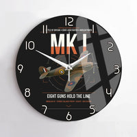 Thumbnail for Hawker Hurricane Mk I design on black no frame wall clock