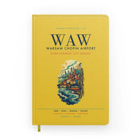 Thumbnail for Warsaw Chopin Airport (WAW) design on yellow notebook