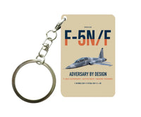 Thumbnail for F-5N F Adversary design on beige designed key chain, double-side print