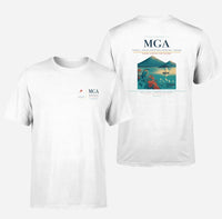 Thumbnail for Augusto C. Sandino International Airport (MGA) design printed on white double-side t-shirt