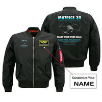 Thumbnail for DJI Matrice 30 design on black bomber with custom name badge