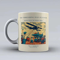 Thumbnail for VINTAGE G4389 - The Threshing Day Flyover - Ceramic Mug design on beige