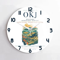 Thumbnail for Okayama Momotaro Airport (OKJ) design on white no frame wall clock