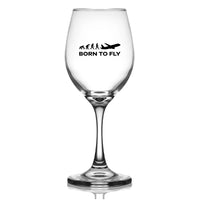 Thumbnail for Customisable Born to Fly Wine Glass - view 2