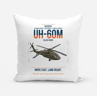 Thumbnail for Sikorsky UH-60M Black Hawk design on white pillow