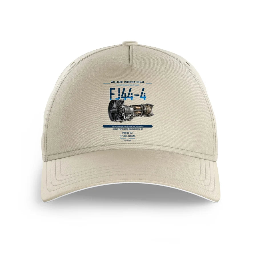 FJ44-4 design on beige printed hat