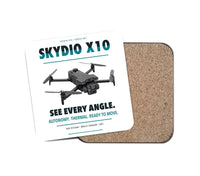 Thumbnail for Skydio X10 design on white 1 piece coaster