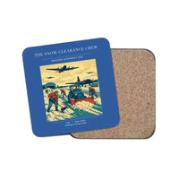 Thumbnail for The Snow Clearance Crew - Designed Coasters design on blue 1-piece