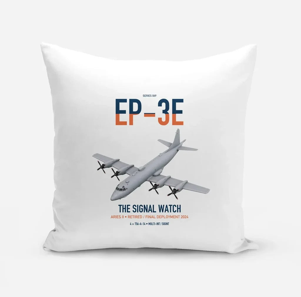 EP-3E ARIES II design on white pillow