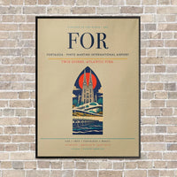 Thumbnail for Fortaleza - Pinto Martins International Airport FOR - Canvas Framed - Beige