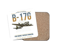 Thumbnail for B-17G Flying Fortress design on white 1 piece coaster