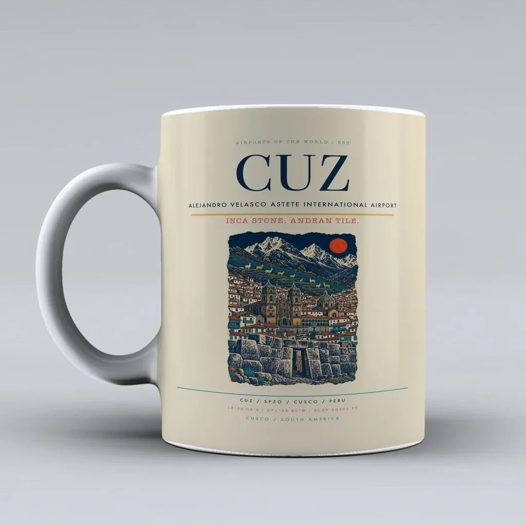 Alejandro Velasco Astete International Airport CUZ Mug - Beige