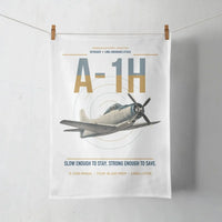 Thumbnail for A-1H Skyraider design on white towel