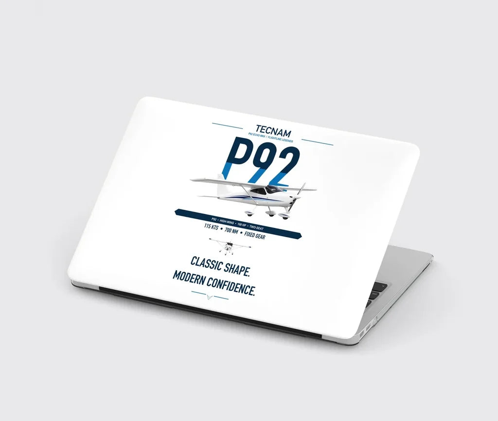 Tecnam P92 Echo MkII design on white MacBook case