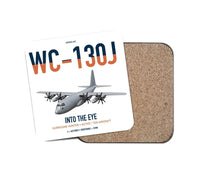 Thumbnail for WC-130J Hurricane Hunter design on white 1 piece coaster