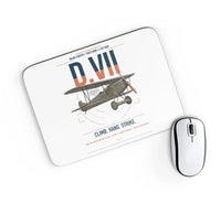 Thumbnail for Fokker D.VII design on white rectangle mouse pad