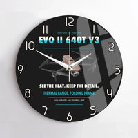 Thumbnail for Autel EVO II Dual 640T V3 design on black no frame wall clock