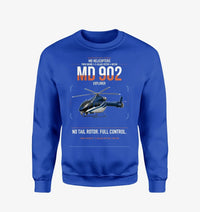 Thumbnail for MD Helicopters MD 902 Explorer design on blue sweatshirt
