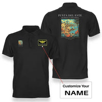 Thumbnail for PUNTA DEL ESTE - Poster - Double-Side Polo - Black + Name