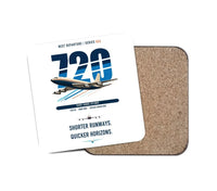 Thumbnail for Boeing 720B design on white 1 piece coaster