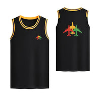 Thumbnail for Customisable Colourful 3 Airplanes Basketball Print - view 2