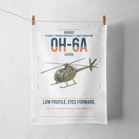 Thumbnail for Hughes OH-6A Cayuse design on white towel