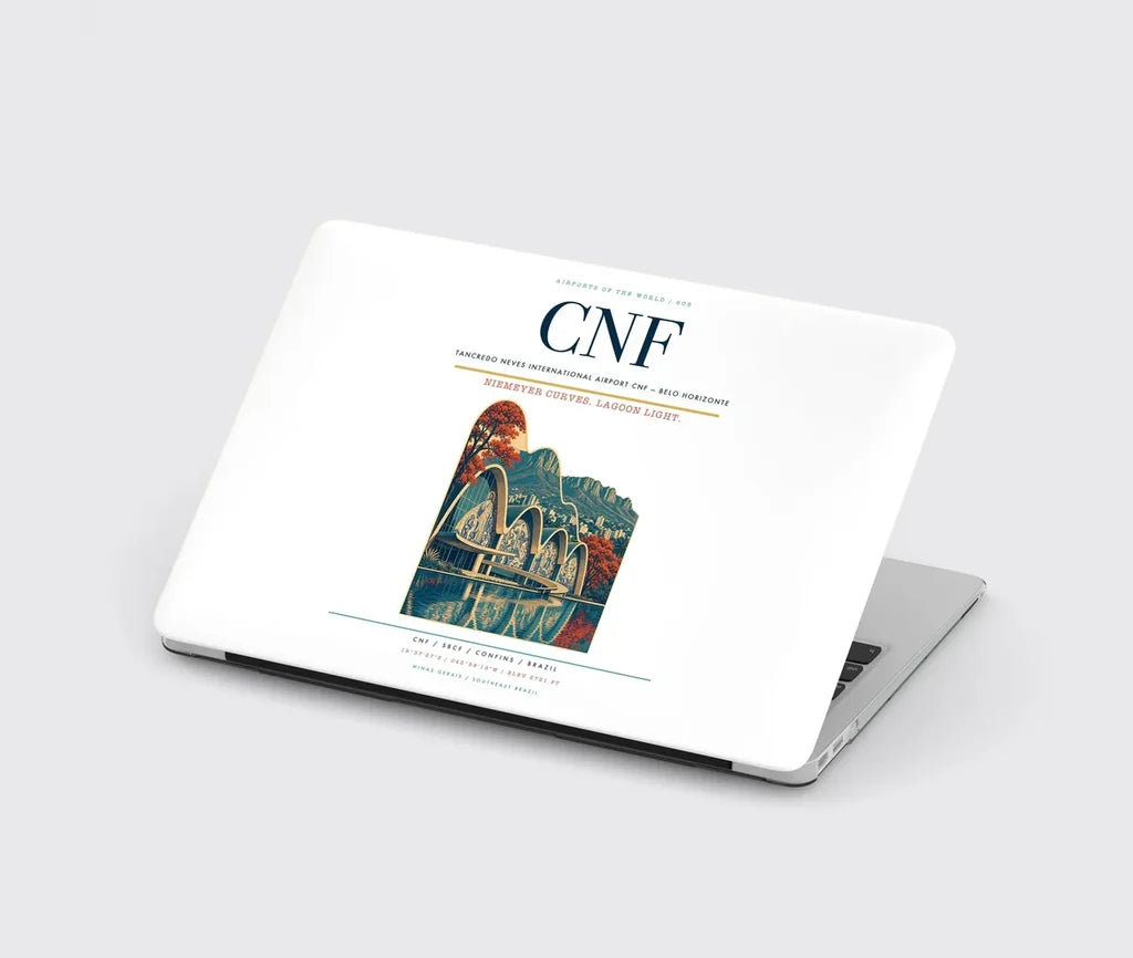 Tancredo Neves International Airport (CNF) design on white MacBook case