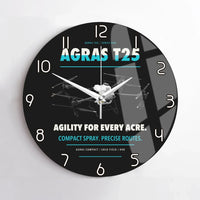 Thumbnail for DJI Agras T25 design on black no frame wall clock