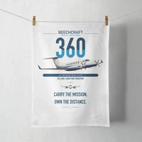Thumbnail for Beechcraft King Air 360 design on white towel