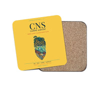 Thumbnail for Cairns Airport (CNS) design on yellow 1 piece coaster