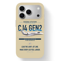 Thumbnail for Cessna Citation CJ4 Gen2 design on beige magsafe iphone case, for iPhone 17 Pro