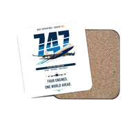 Thumbnail for Boeing 747-400 design on white 1 piece coaster