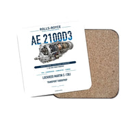 Thumbnail for AE 2100D3 design on white 1 piece coaster