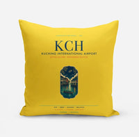 Thumbnail for Kuching International Airport (KCH) design on yellow pillow