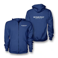 Thumbnail for EL AL Israel Airlines logo on blue zipped hoodie