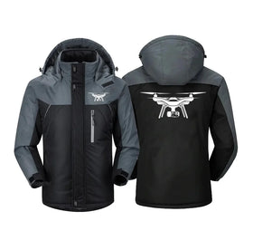 Drone Silhouette Thick Winter Jackets