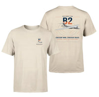 Thumbnail for Handley Page Victor B2 design on beige t-shirt, double-side print